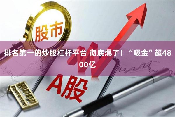 排名第一的炒股杠杆平台 彻底爆了！“吸金”超4800亿